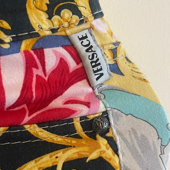Vintage Versace Jeans Signature Gold Print Pants - Picture 3 of 6